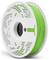 Zielona rolka filamentu PLA do drukarki 3D na białym tle.