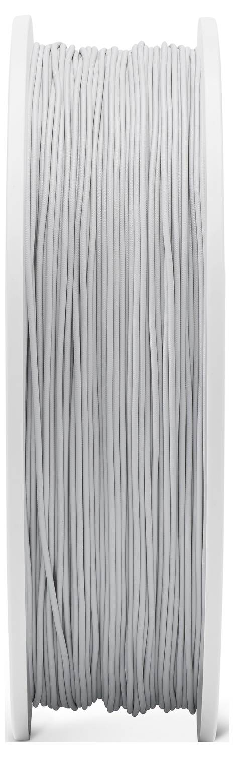 Biała szpula z nawiniętym białym drutem z tworzywa sztucznego, prawdopodobnie do użytku w drukarkach 3D.