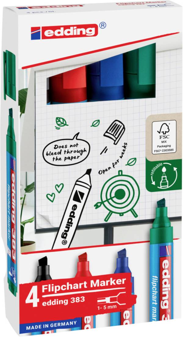 Marker do flipchartu Edding 383 4-383-4-2  wielobarwny 1 szt.
