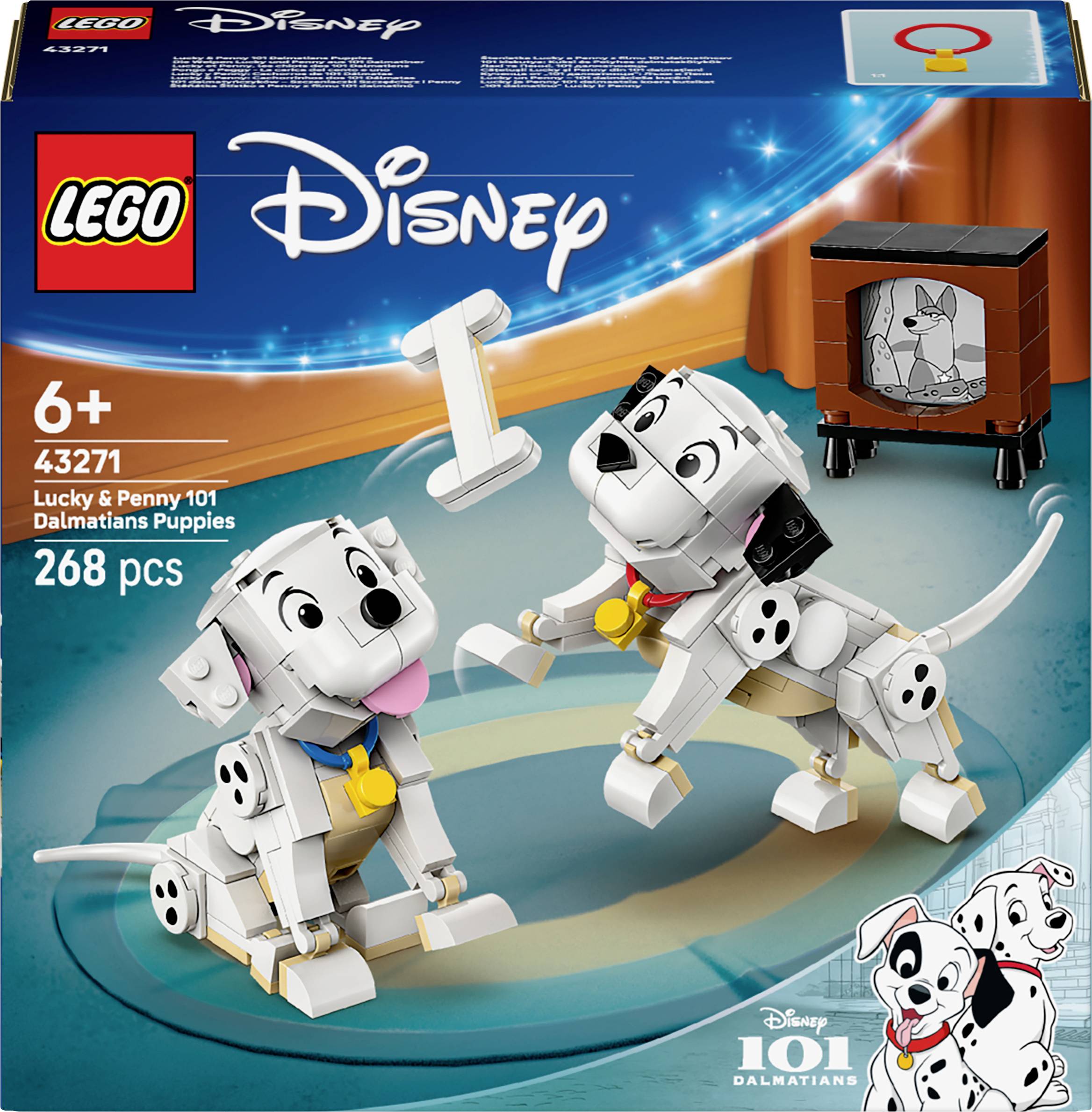LEGO® DISNEY 43271 Цуценята Лакі та Пенні з мультфільму 