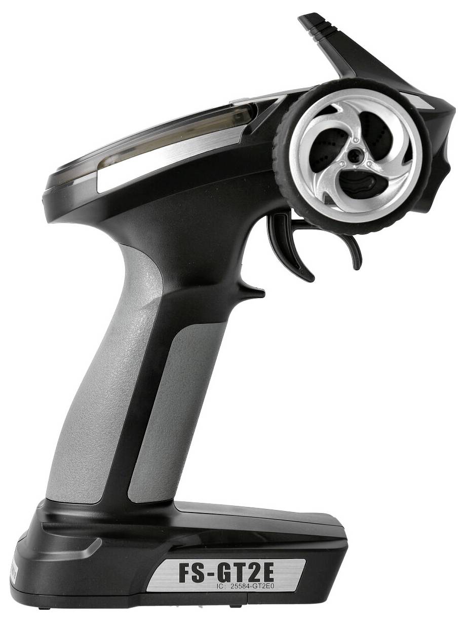 Передавач FlySky FS-GT2E 2,4 ГГц з пістолетною рукояткою. Кількість каналів: 2, включаючи приймач.