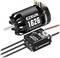 Bezszczotkowy silnik i ESC firmy Hobbywing, model 'Ezrun 1626 4000KV'. Silnik jest czarny z podłączeniami, a ESC jest kompaktowy z przewodami.