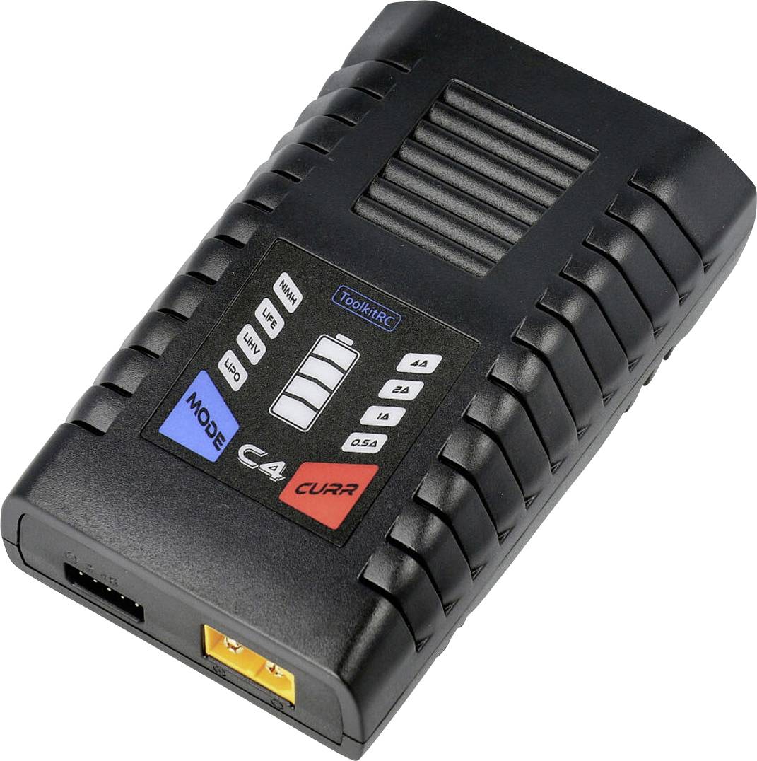 Зарядний пристрій Toolkit RC C4 4 A для LiPo, LiFePO, LiIon, LiHV, NiCd, NiMH акумуляторів