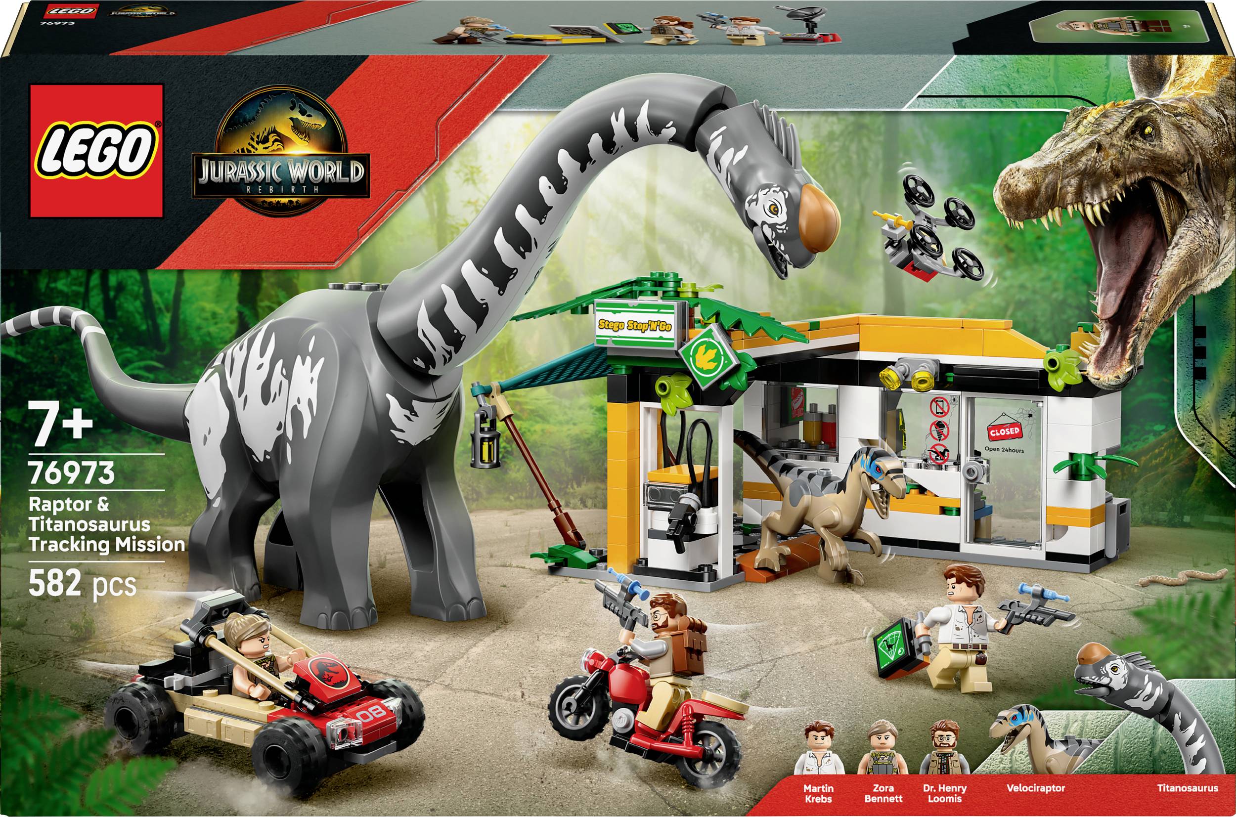 76973 LEGO® JURASSIC WORLD™ Раптор і Титанозавр: Велика гра-шукач