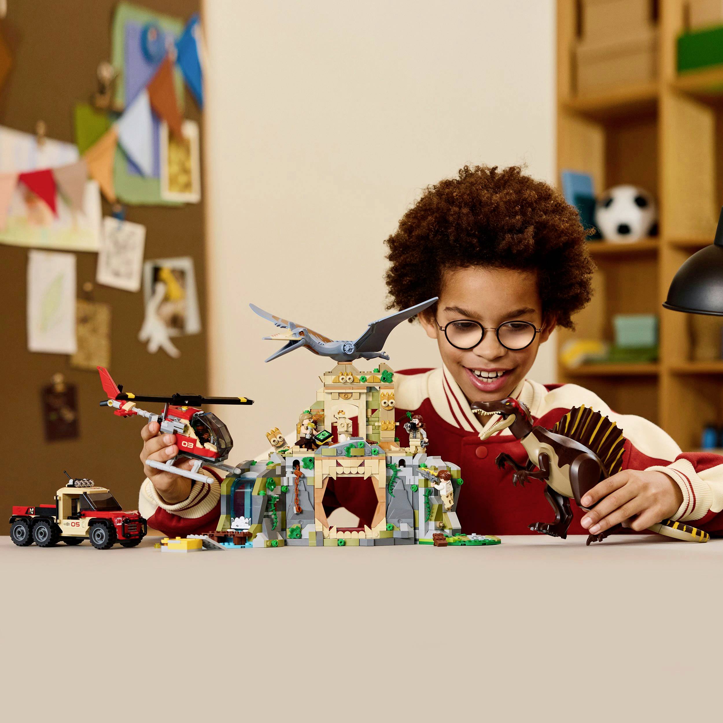 76976 LEGO® JURASSIC WORLD™ Spinosaurus i Quetzalcoatlus: Misja helikopterowa-3