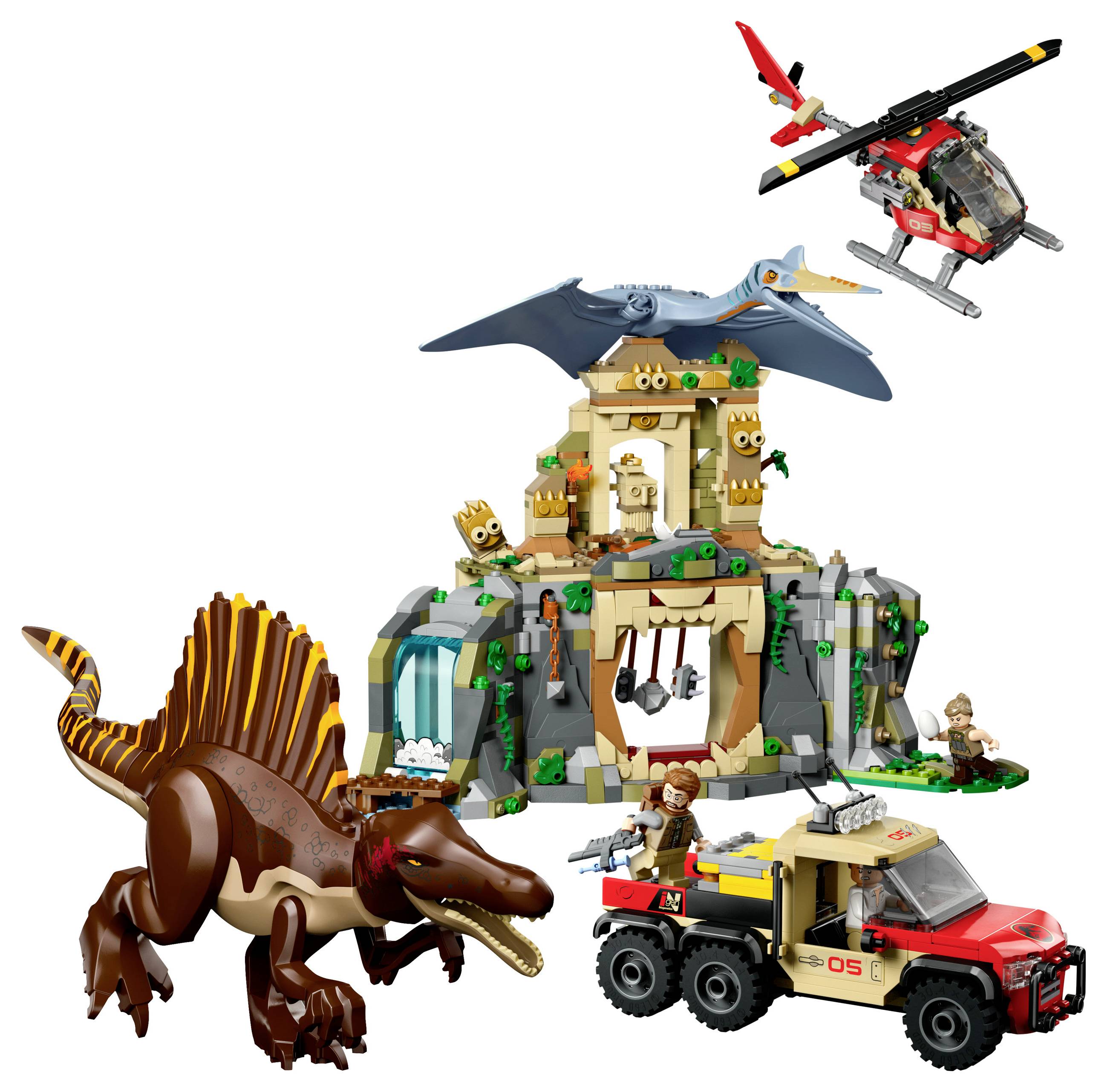 76976 LEGO® JURASSIC WORLD™ Spinosaurus i Quetzalcoatlus: Misja helikopterowa-1