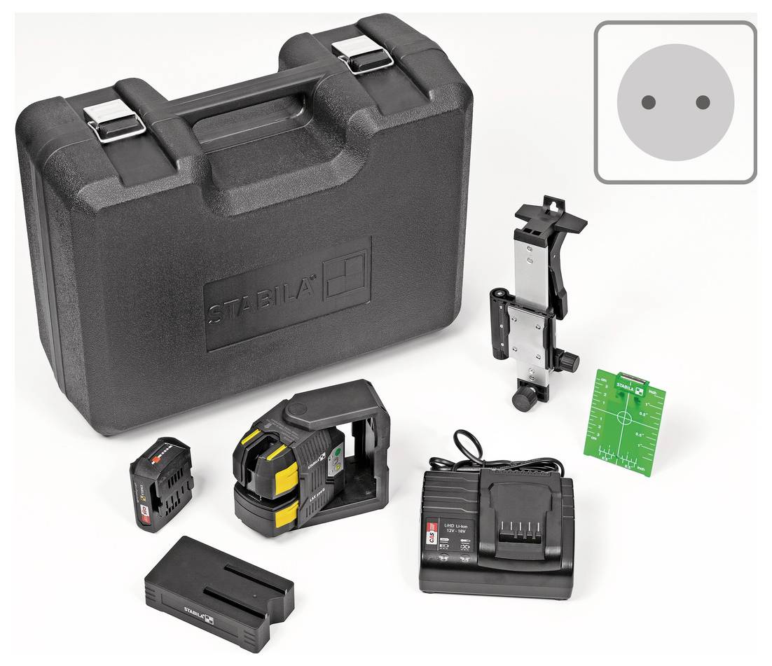 Лазерний нівелір з перехресними лініями Stabila LAX 500 G 19984, максимальна дальність дії: 40 м