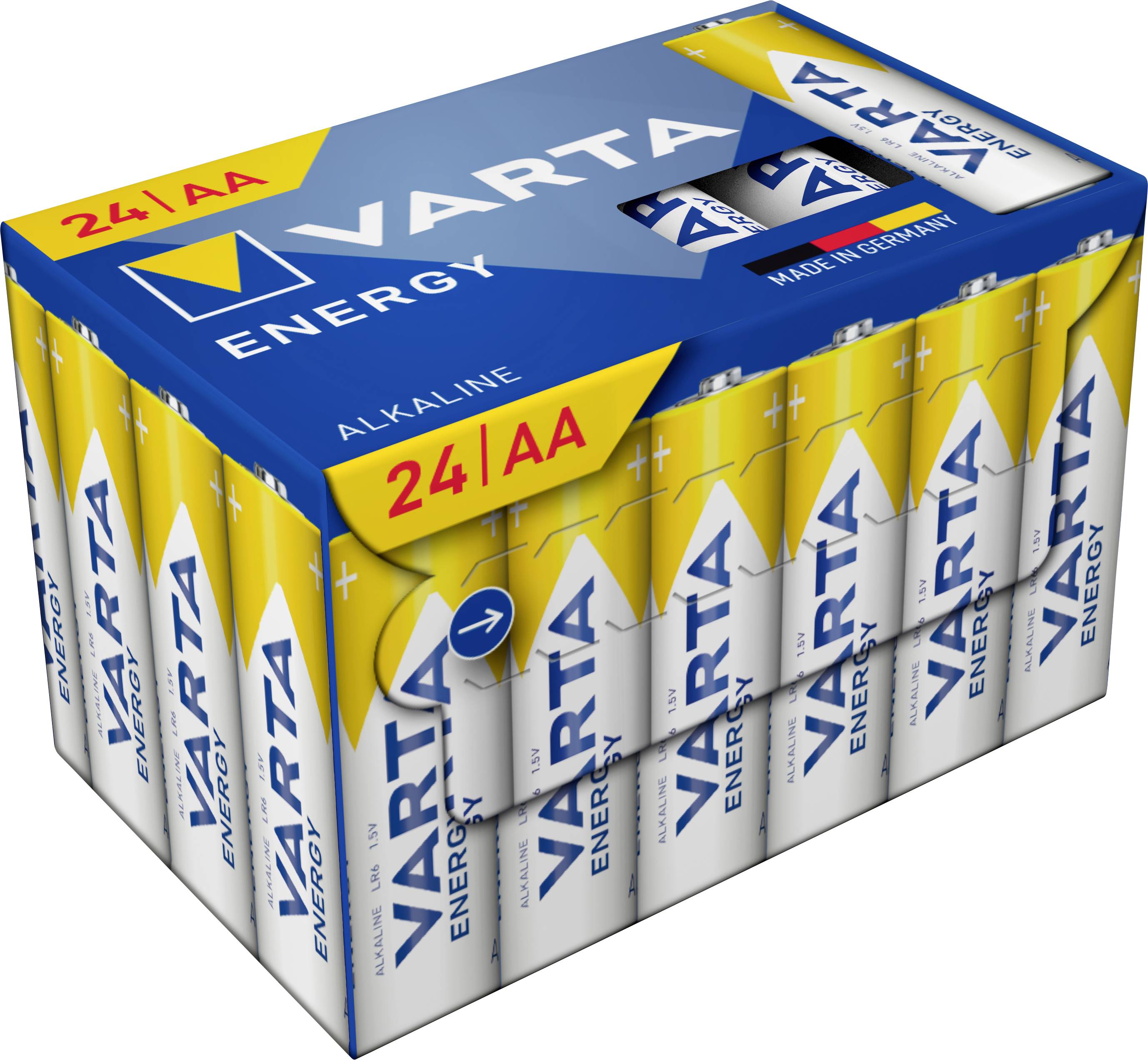 Батарейки Varta AA VARTA Energy AA Cube Pack24 4106229234, 1,5 В, лужно-марганцеві, 24 шт.