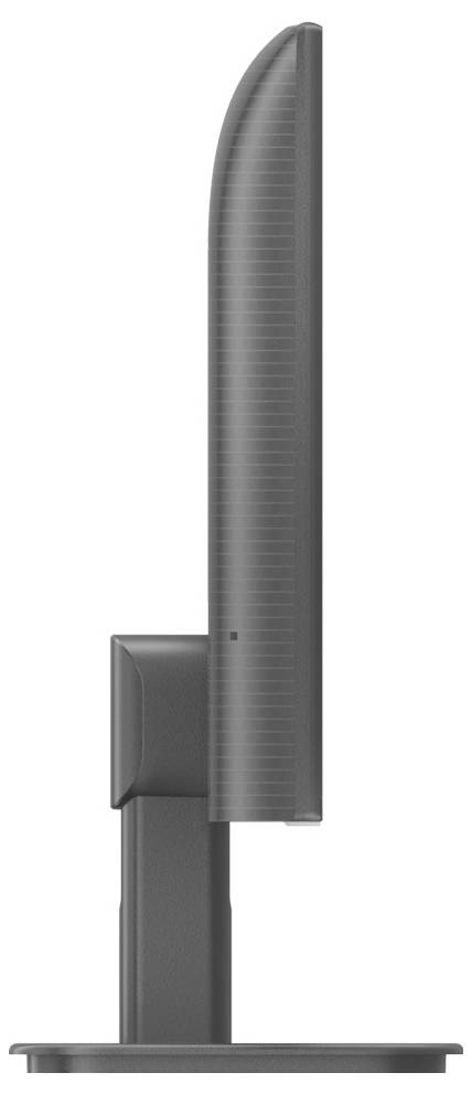 Płaski ekran widziany z boku; prezentuje smukłą, nowoczesną stylistykę z wąską ramką.