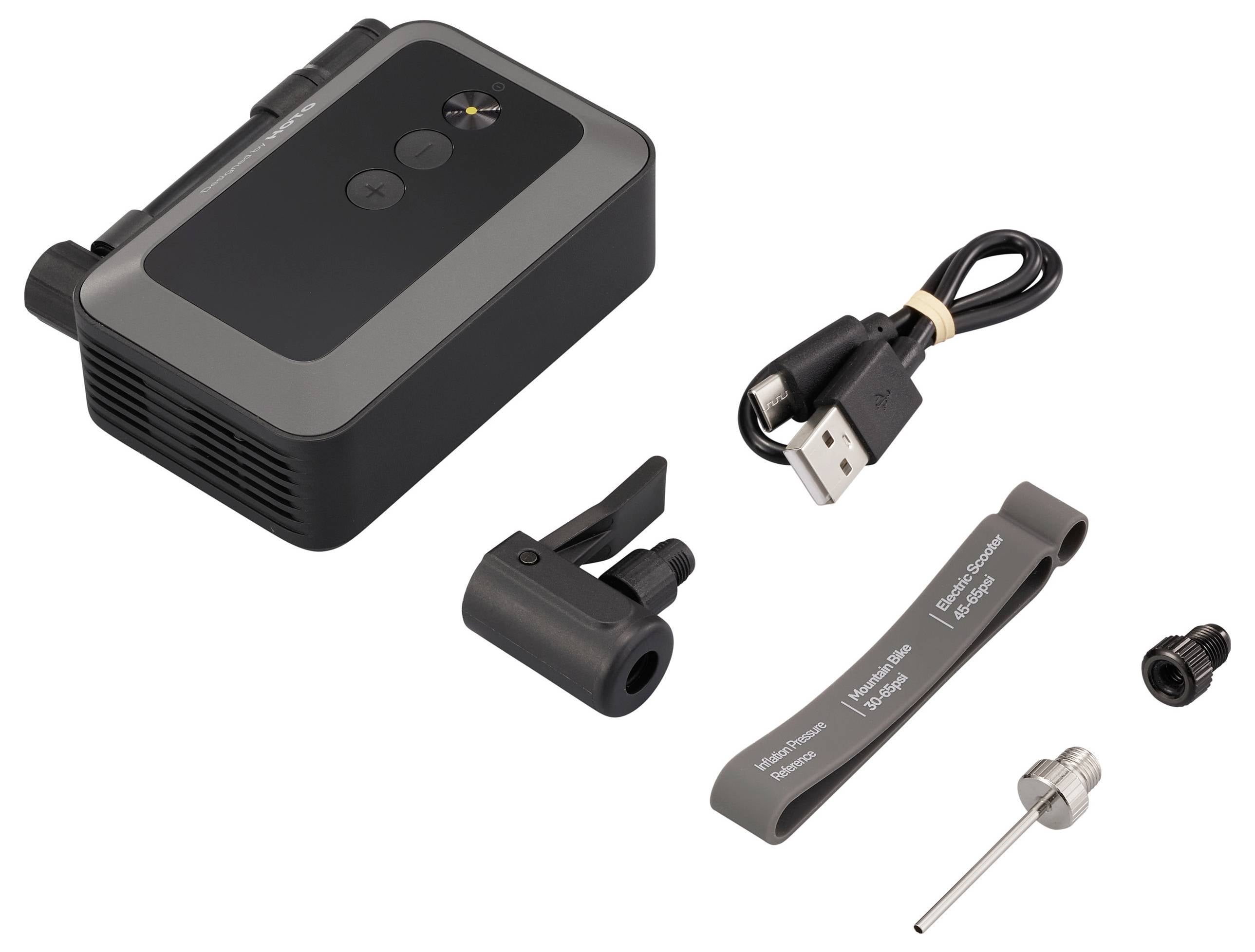 Компресор HOTO HOE0013GL з акумулятором QWCQA002, автоматичне відключення 10 бар, цифровий дисплей