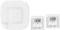 Cyfrowy system termostatyczny z dwoma wyświetlaczami pokazującymi temperatury wynoszące 21,0°C. Centralne urządzenie stanowi jednostka sterująca.