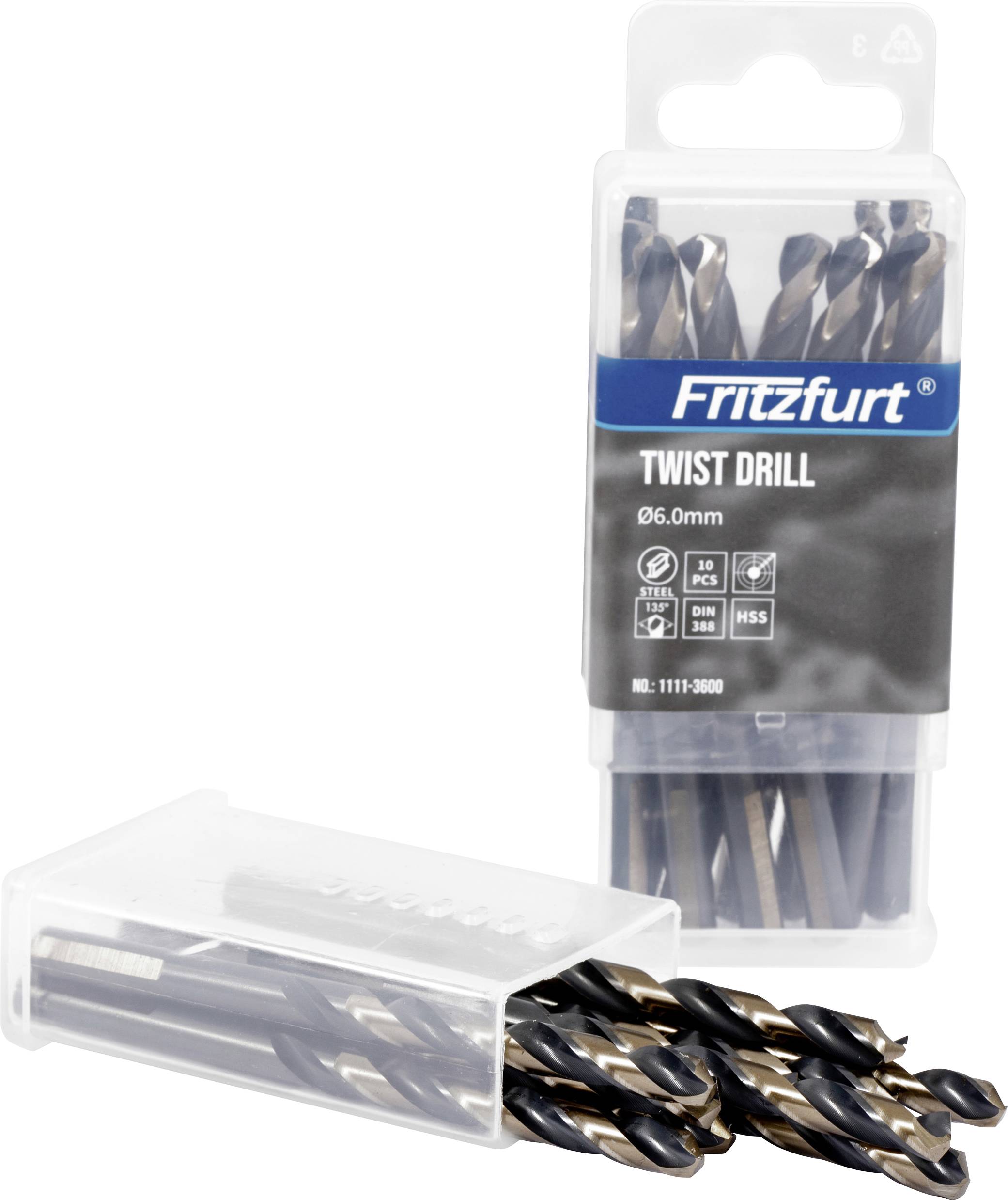 Свердло спіральне по металу FRITZFURT 1111-3600 10 шт.