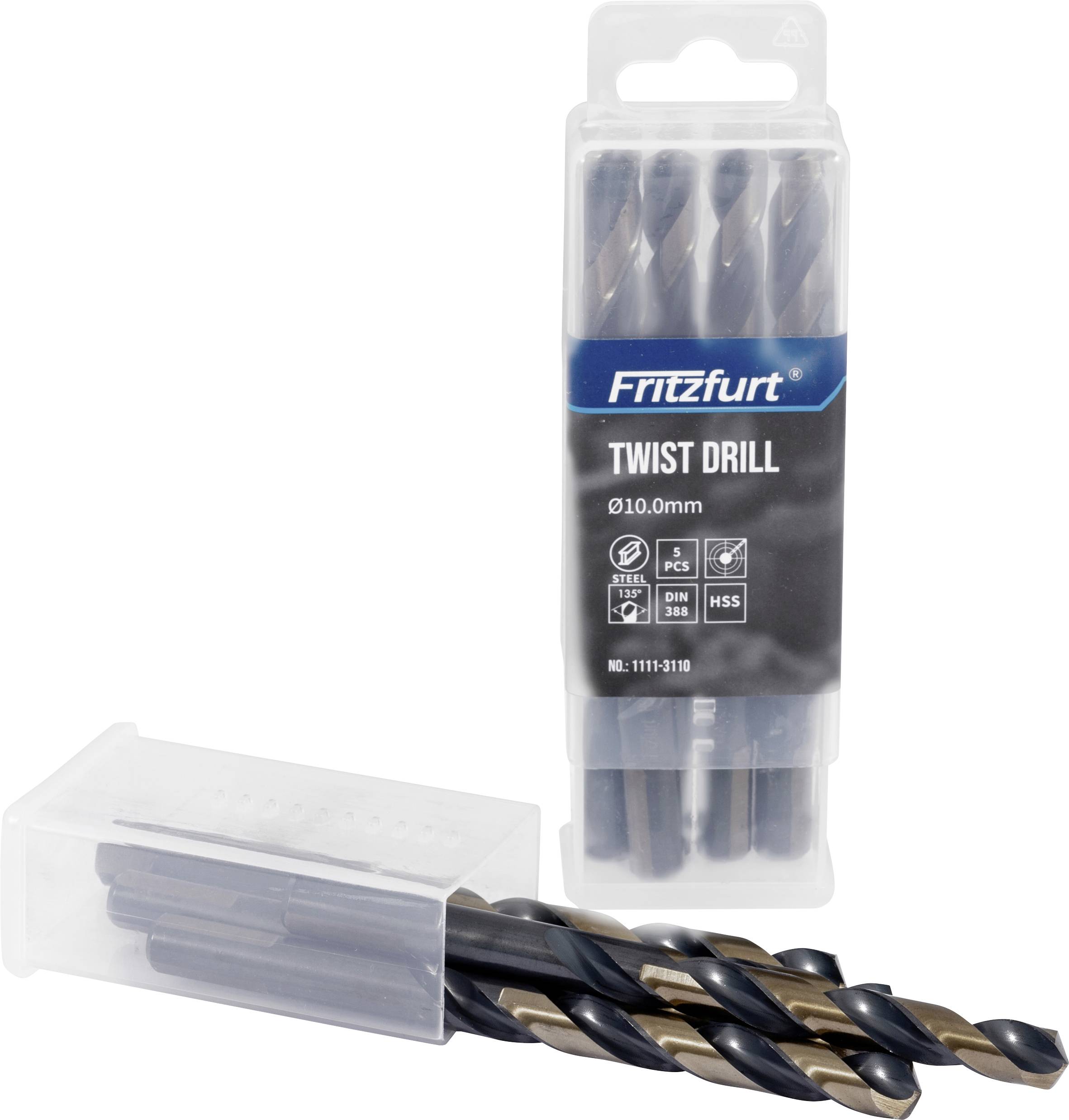 Свердло спіральне по металу FRITZFURT 1111-3110 5 шт.