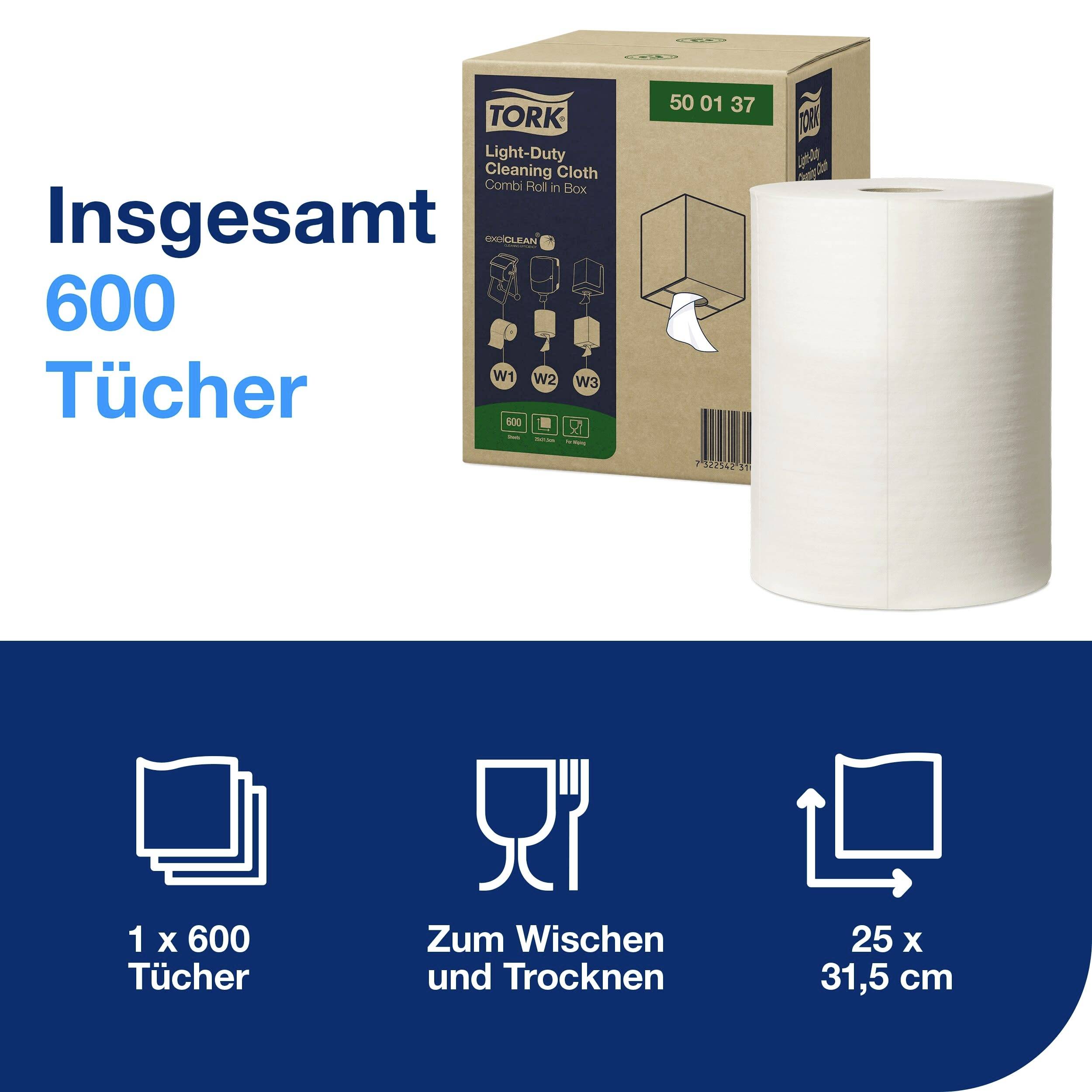 Паперові рушники преміум-класу TORK 500137 Light-Duty, білі, 1 шт.