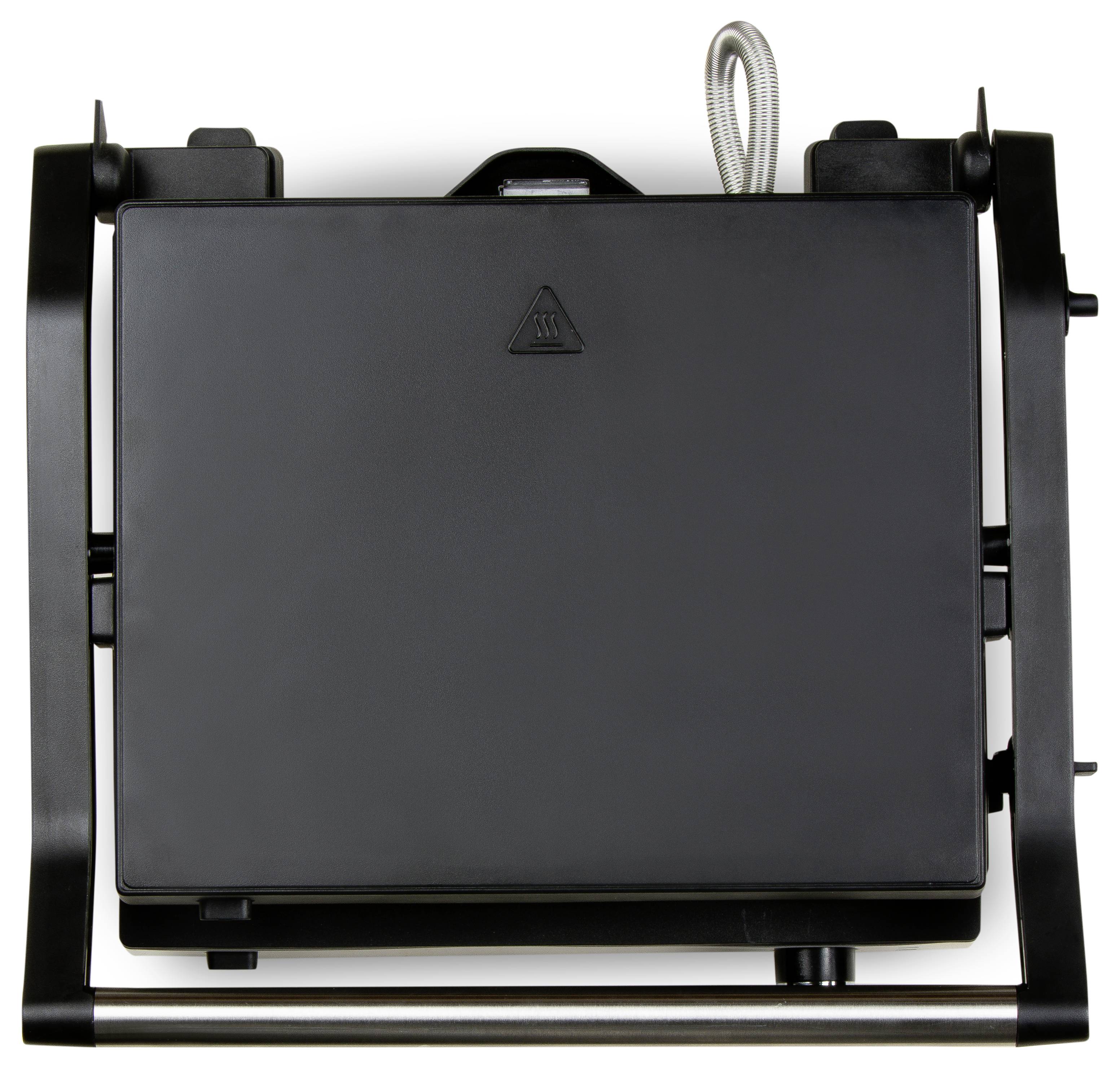 Czarny pojemnik z uchwytami i kablem jest zamocowany w uchwycie.