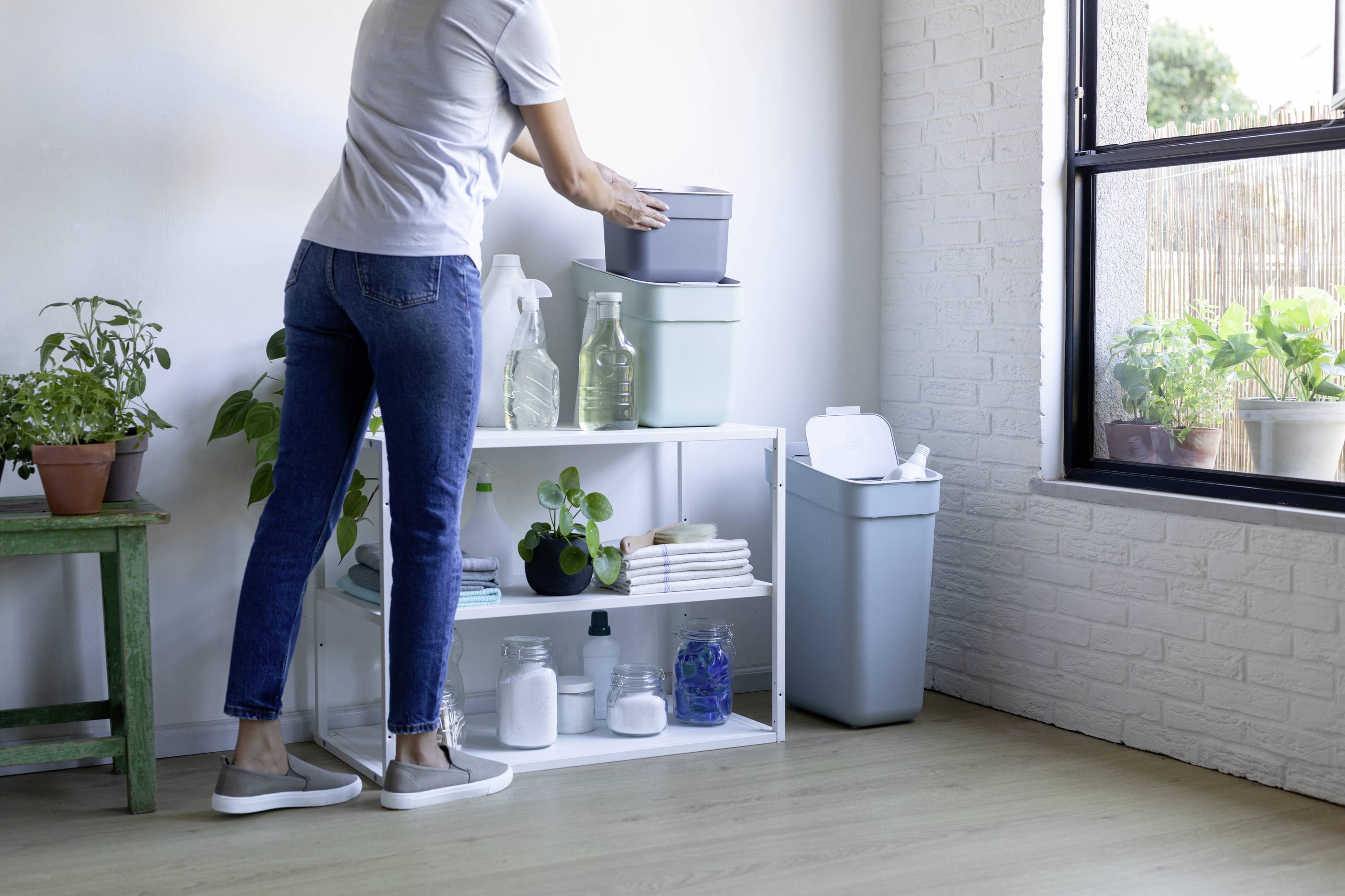 Curver ГОТОВИЙ ДО ЗБОРУ Biomülleimer [5L], dunkelgrau 252032 Відро для сміття темно-зелене 1 шт.