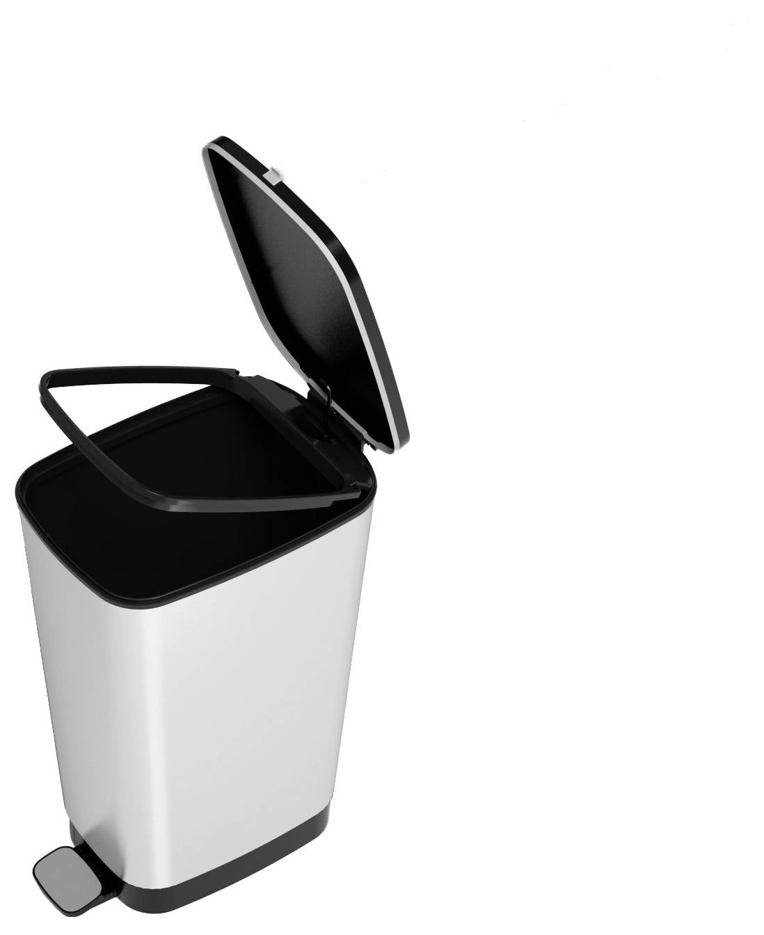 Curver CHIC BIN STYLE Abfallbehälter L [45L], срібло 237241 Відро для сміття пластикове срібло 1 шт.