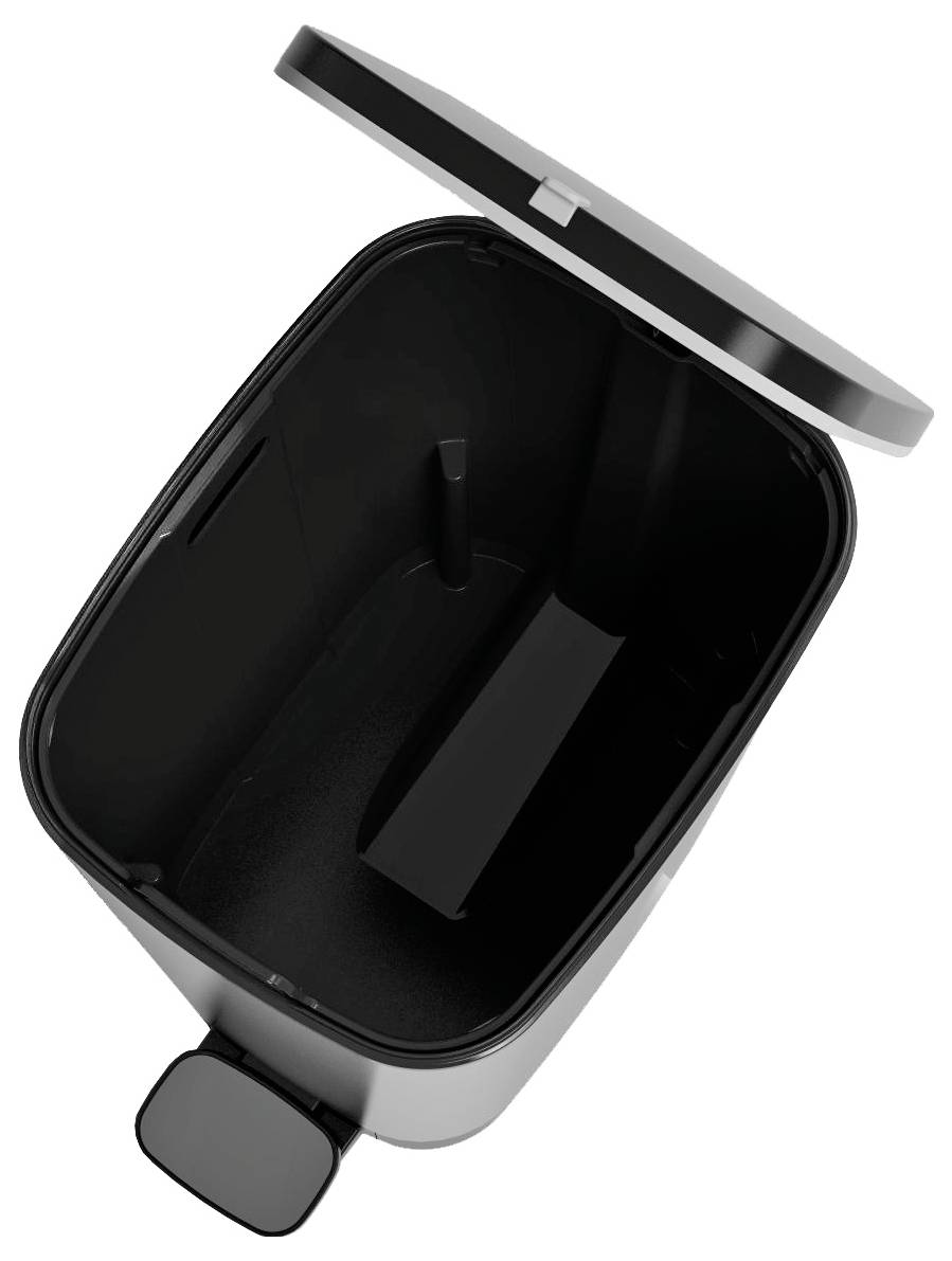 Curver CHIC BIN STYLE Abfallbehälter L [45L], срібло 237241 Відро для сміття пластикове срібло 1 шт.