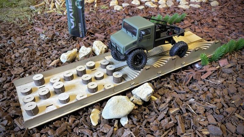 Absima 2320203 Дорожні перешкоди Дерев'яні палі та хвилі (Д x Ш x В) 680 x 180 x 55 мм 1 шт.