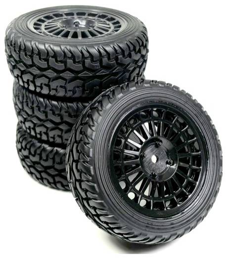 Комплектне колесо Absima 2510064 1:10 Ралі, Вулиця 4 шт.