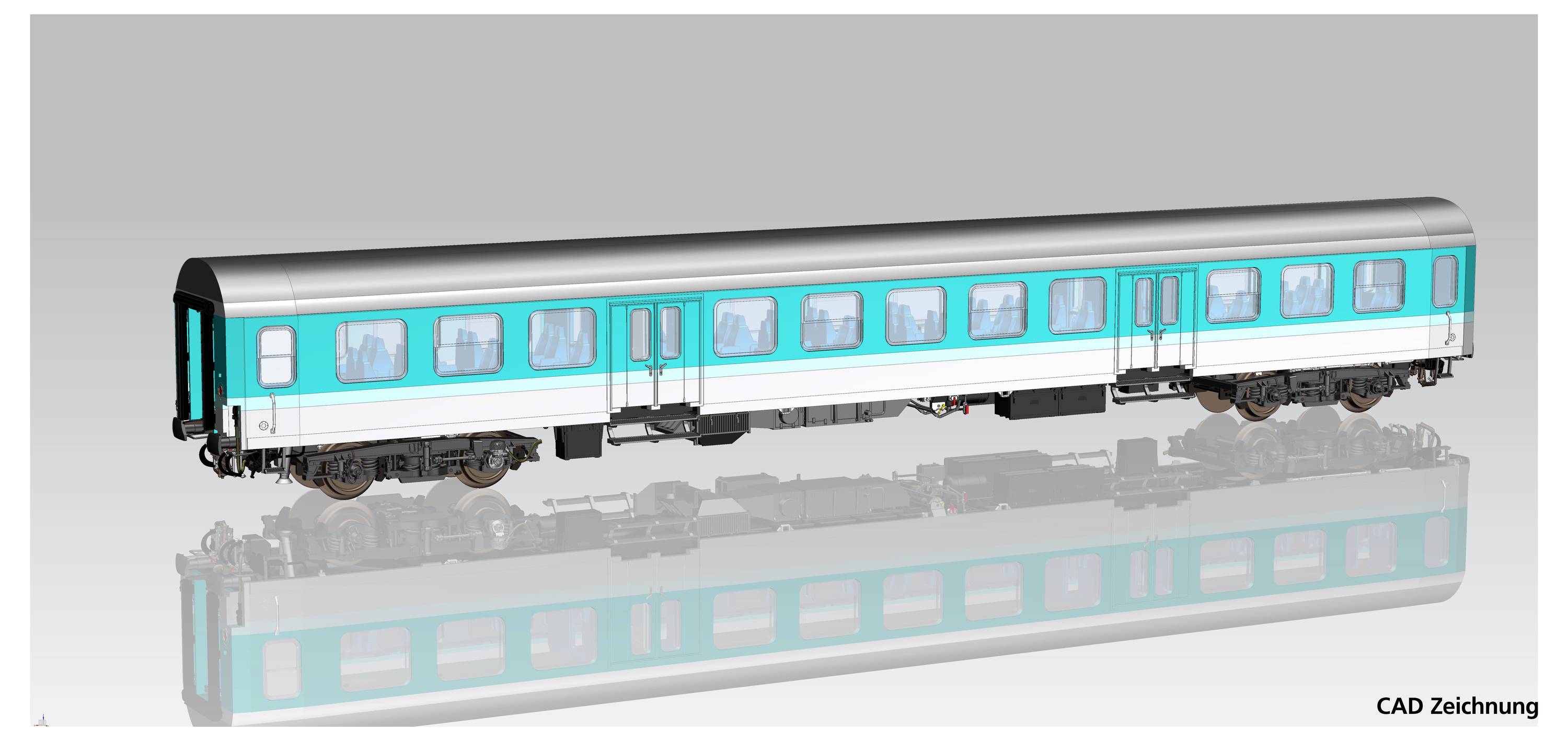 Piko H0 28007 Вагон пассажирский Piko H0 28007 H0 Halberstadt Вагон пассажирский, входной, мятно-зеленый вагон 1/2 Class DB AG