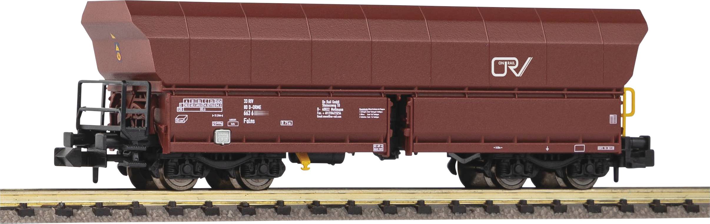 Закритий вантажний вагон Piko N 40900, вагон для насипних вантажів Falns від OnRail