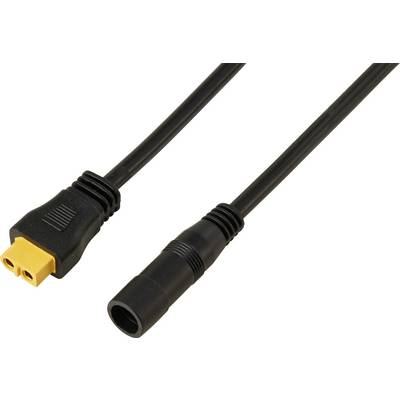 Gniazdo DC 2,5/5,5 mm do kabla XT60 0,5 m TC-13619300 czarny TRU COMPONENTS Zawartość: 1 szt.-0