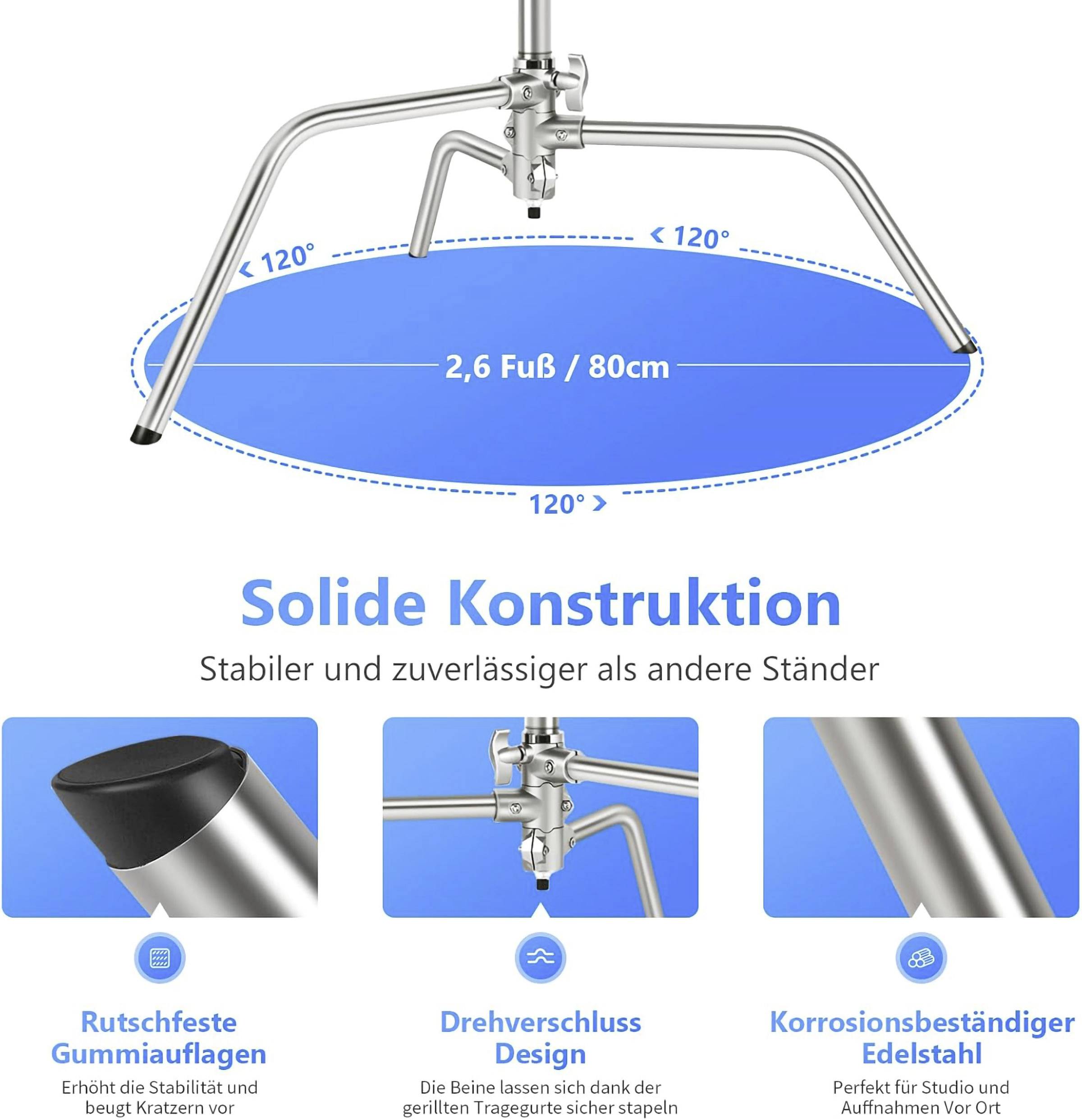 Штатив Newer SC320 Premium C-подібної форми, гальванічний, SC320
