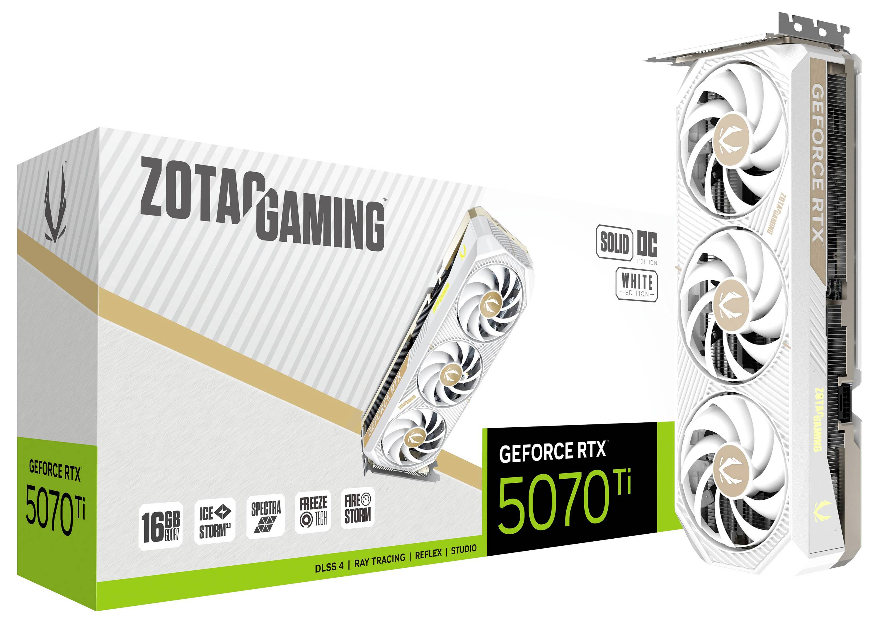Zotac Karta graficzna Nvidia GeForce RTX 5070 Ti 16 GB GDDR7-VRAM PCIe x16 HDMI, DisplayPort Vulkan-2