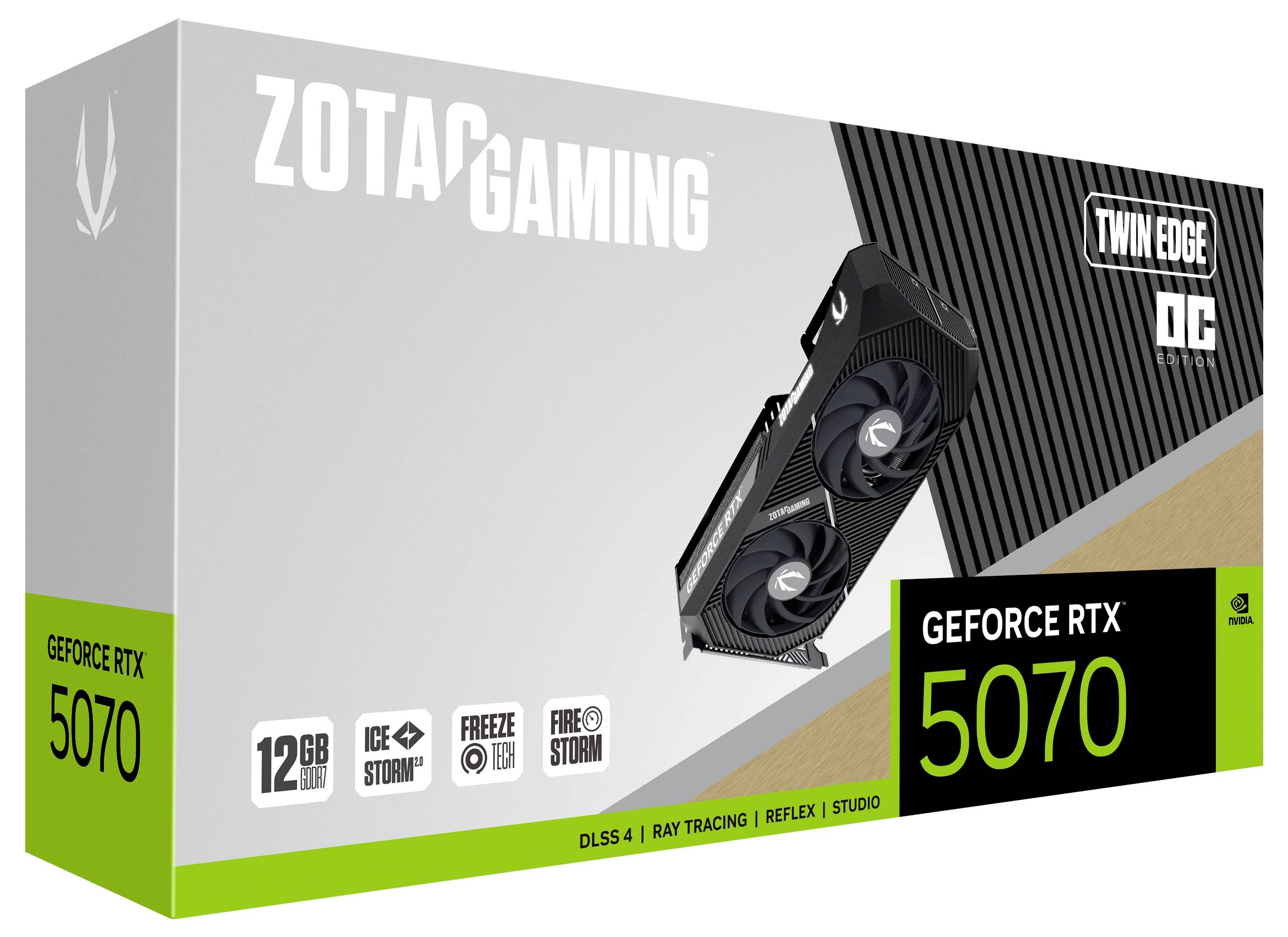 Zotac Karta graficzna Nvidia GeForce RTX 5070 12 GB GDDR7-VRAM PCIe x16 HDMI, DisplayPort NVIDIA G-Sync , Podkręcona-4