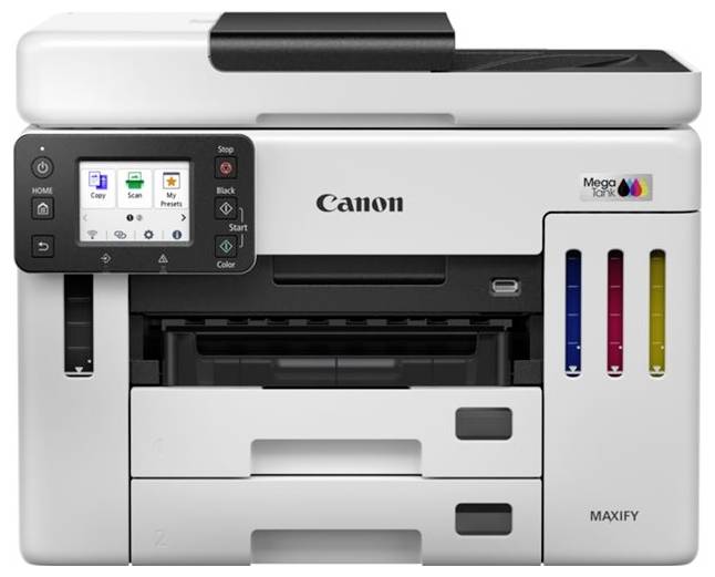 Багатофункціональний принтер Canon Maxify GX 7150, струменевий, кольоровий друк, друк, сканування, копіювання, двосторонній друк, 