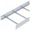 Metalowy korytarz kablowy z równoległymi szczelinami i wspornikami poprzecznymi, stosowany do organizacji i podtrzymywania przewodów elektrycznych w środowiskach przemysłowych.