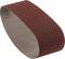 Brązowy pas szlifierski w kształcie owalnym, przeznaczony do szlifierki taśmowej, o drobnej ziarnistości do obróbki powierzchni drewnianych.