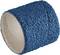Niebieski cylinder szlifierski o szorstkiej, ziarnistej teksturze, w kształcie walca, przeznaczony do szlifowania różnych materiałów.