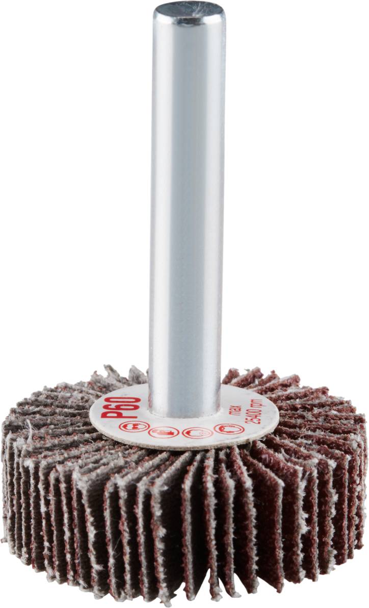 Nasadka szlifierska z metalowym uchwytem, odpowiednia do wiertarek; używana do szlifowania i polerowania.