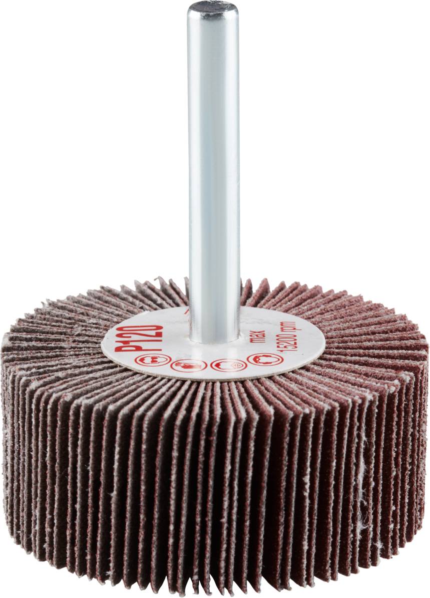 Tarcza lamelkowa ze stoŕcem w odcieniach czerwieni i brązu, stosowana głównie do wygładzania powierzchni w narzędziach ręcznych.