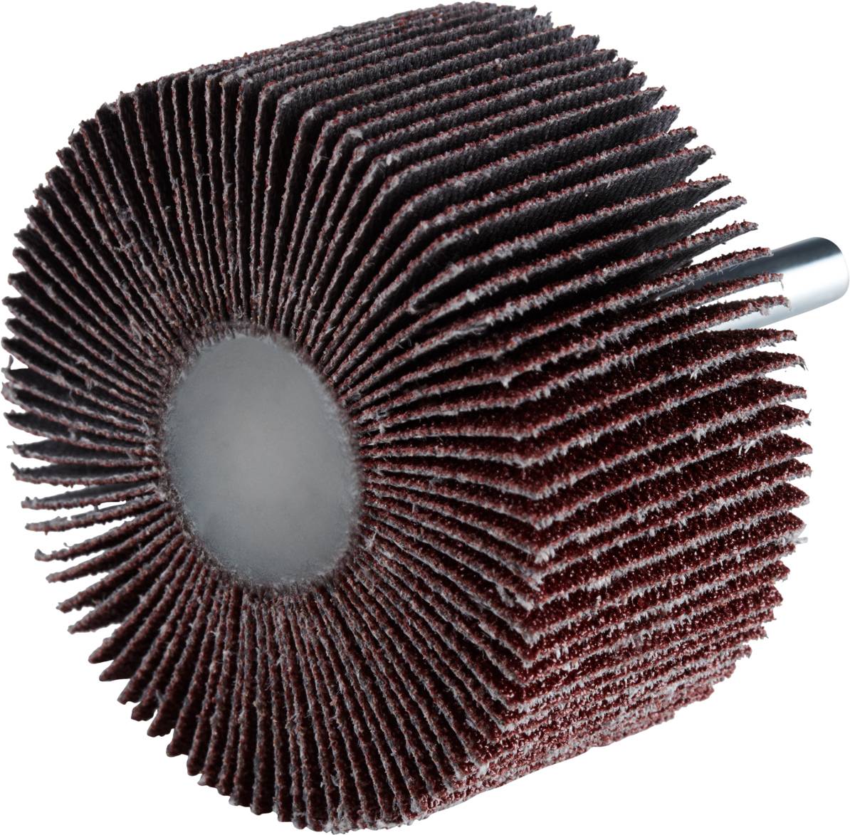 Wałek szlifierski z lamellami radialnymi, wykonany z grubego papieru ściernego, przeznaczony do obróbki powierzchni i drobnego szlifowania elementów.