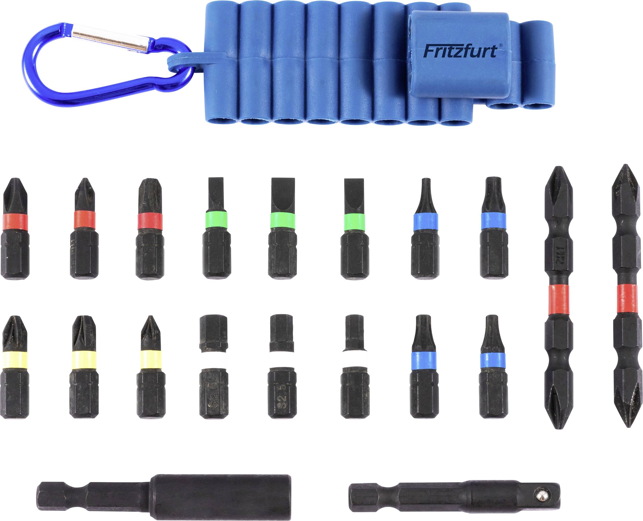 FRITZFURT 6100-3106 біт 1 комплект: шліцьові, хрестові, Pozidriv, Т-подібні, внутрішній шестигранник