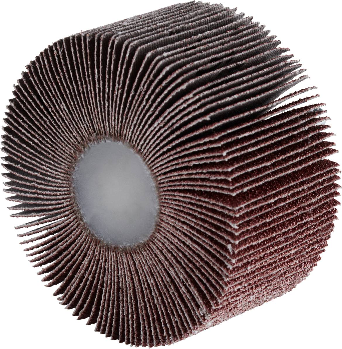 Tarcza szlifierska wachlarzowa z promieniowo rozmieszczonymi lamelkami, często stosowana do szlifowania powierzchni metalowych lub drewnianych.