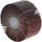 Obrotowa tarcza szlifierska w kolorze rdzawobrązowym, posiadająca wiele cienkich listewek ułożonych promieniście od środka.