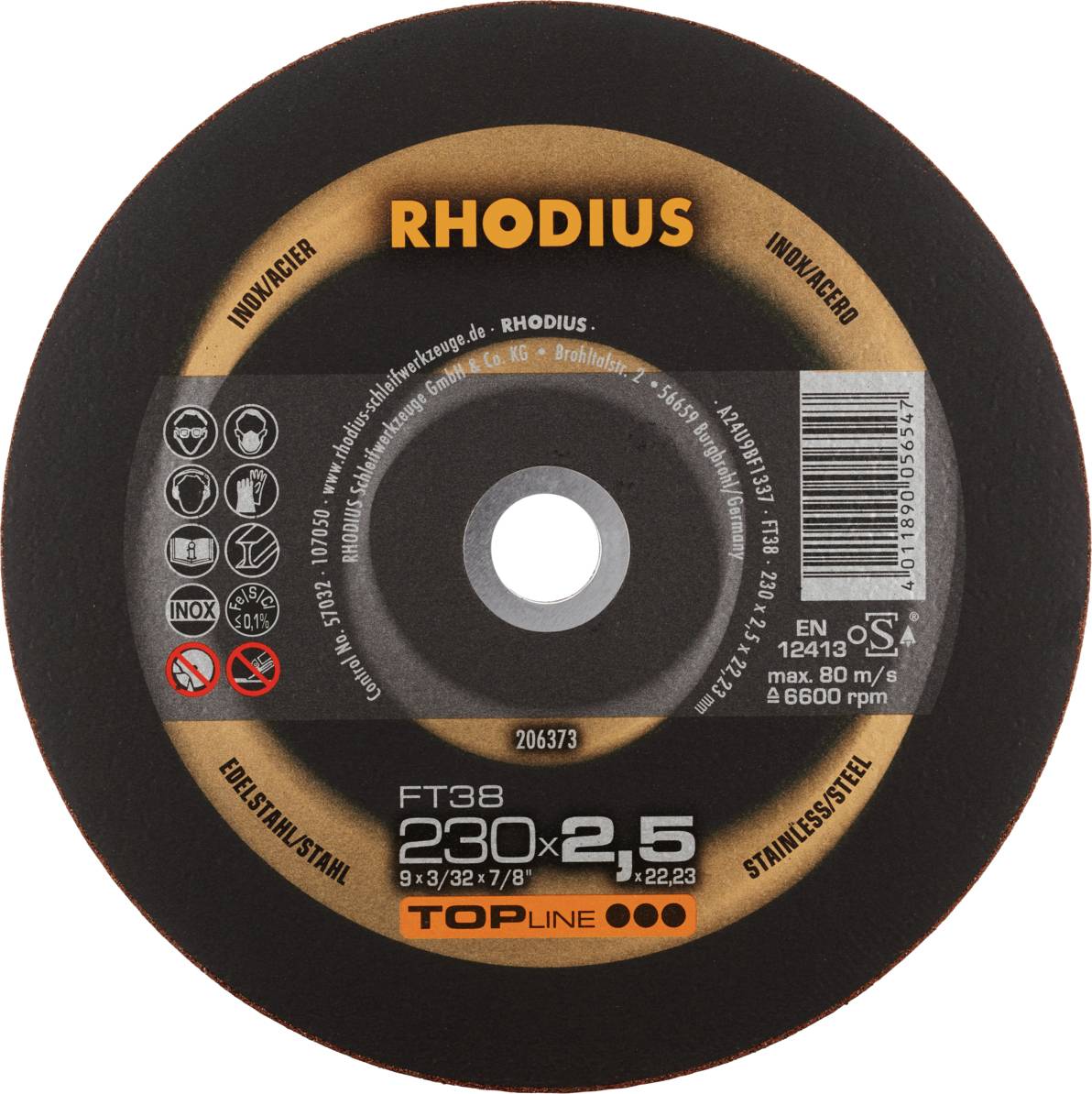 Набір відрізних дисків Rhodius FT38 206373 25 шт.