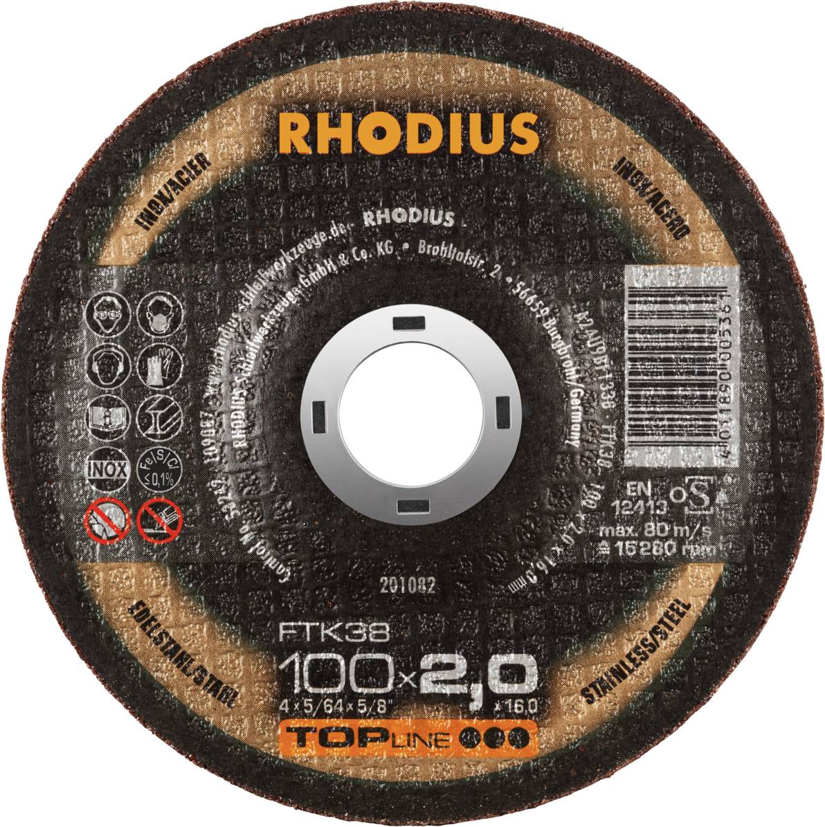 Набір відрізних дисків Rhodius FTK38 201082 25 шт.