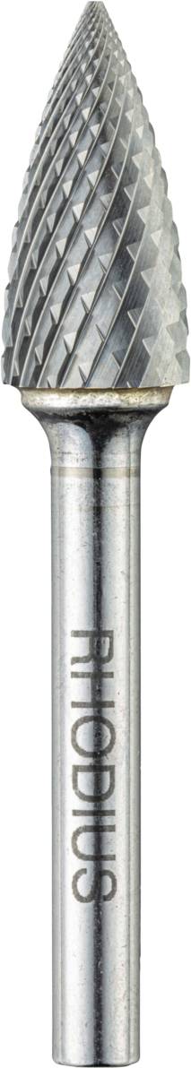 Frezy metalowe w kształcie stożka, idealne do szlifowania i cięcia powierzchni metalowych.