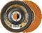 'Tarcza szlifierska wachlarzowa RHODIUS, maks. 12260 obr./min, 125 x 22,23 mm, EN 13743, do obróbki metalu, gruboziarnista, długotrwała.'