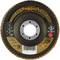 Tarcza listkowa Rhodius, odpowiednia do stali nierdzewnej i innych metali. Maksymalna prędkość obrotowa: 13.285 obr./min, rozmiar: 115 x 22,23 mm.