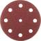 Okrągła, płaska tarcza szlifierska z ośmioma symetrycznie rozmieszczonymi otworami, używana do prac szlifierskich na maszynach.