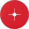 Czerwony okrąg z białym krzyżem pośrodku. Symbolizuje fokus lub cel.
