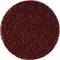 Czerwony, gruboziarnisty element ścierny w kształcie owalnym, odpowiedni do szlifierek, idealny do usuwania farby i rdzy.