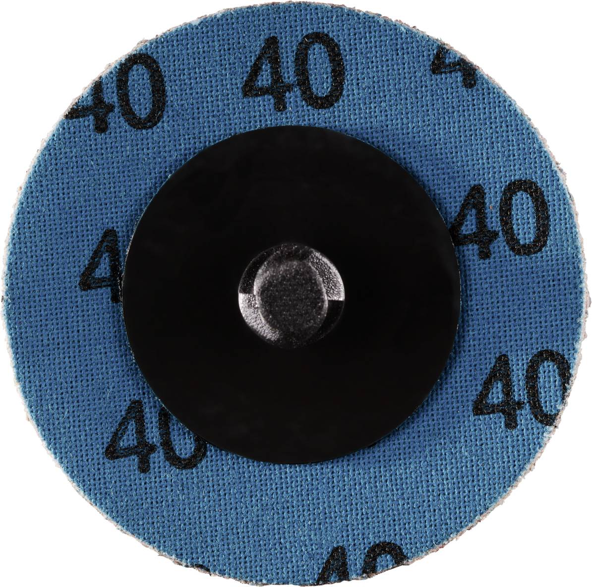 Papier ścierny o niebieskiej powierzchni i czarnym centrum. Liczba '40' jest wielokrotnie wydrukowana na papierze, co wskazuje na jego ziarnistość.