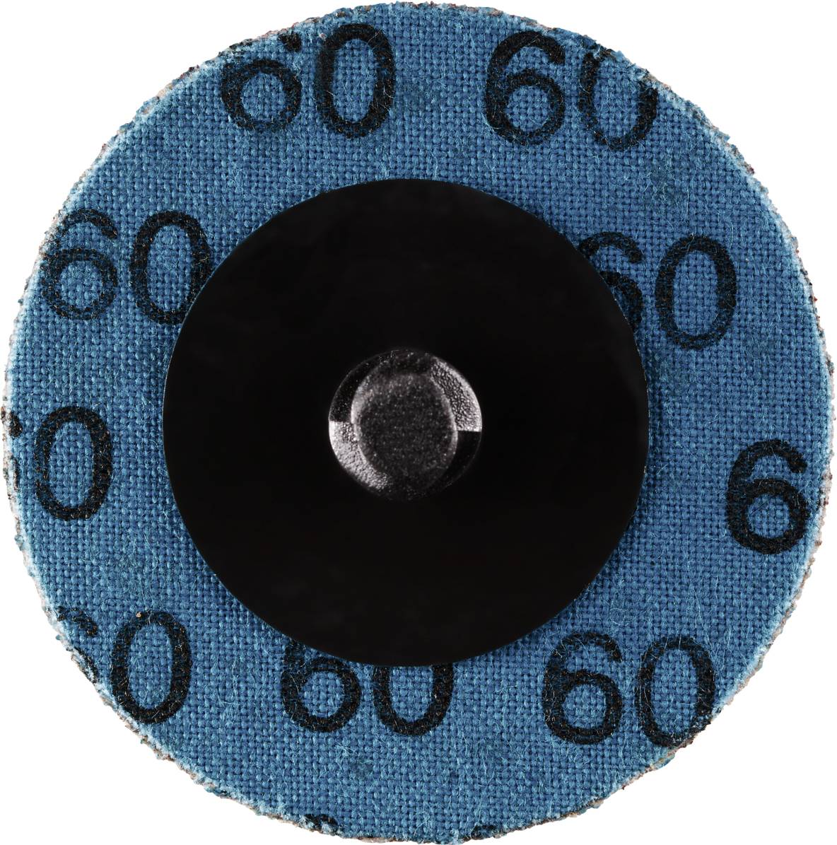 Niebieska tarcza szlifierska z czarnym środkiem. Liczba '60' jest wielokrotnie wydrukowana na niebieskim obszarze.
